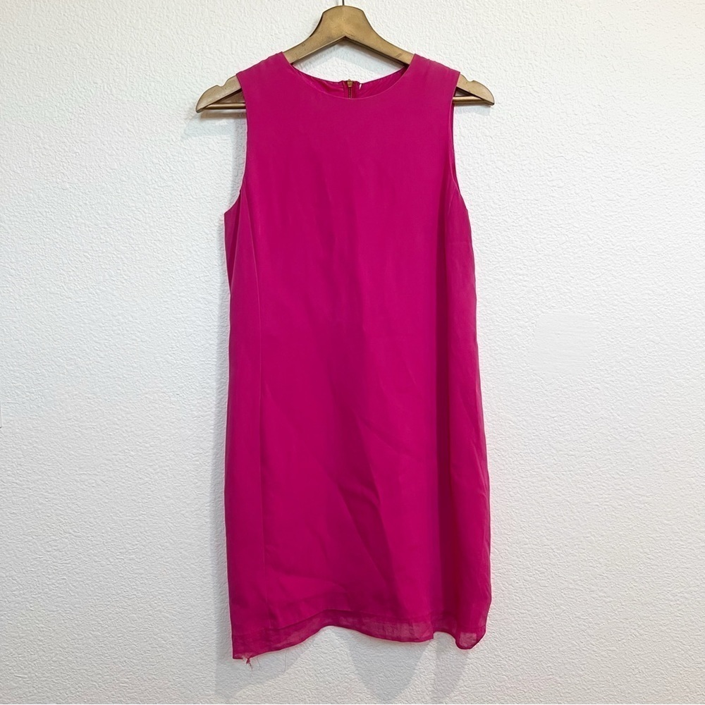 Vince- Hot Pink Silk Sheath Dress Size 8